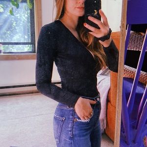 🍁 American Apparel Navy Ponte Venture Top